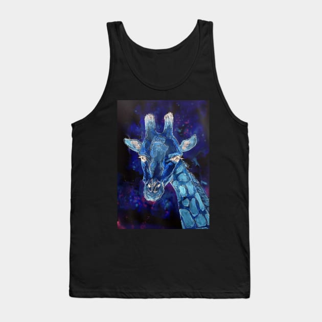 Blue Giraffe Tank Top by ZeichenbloQ